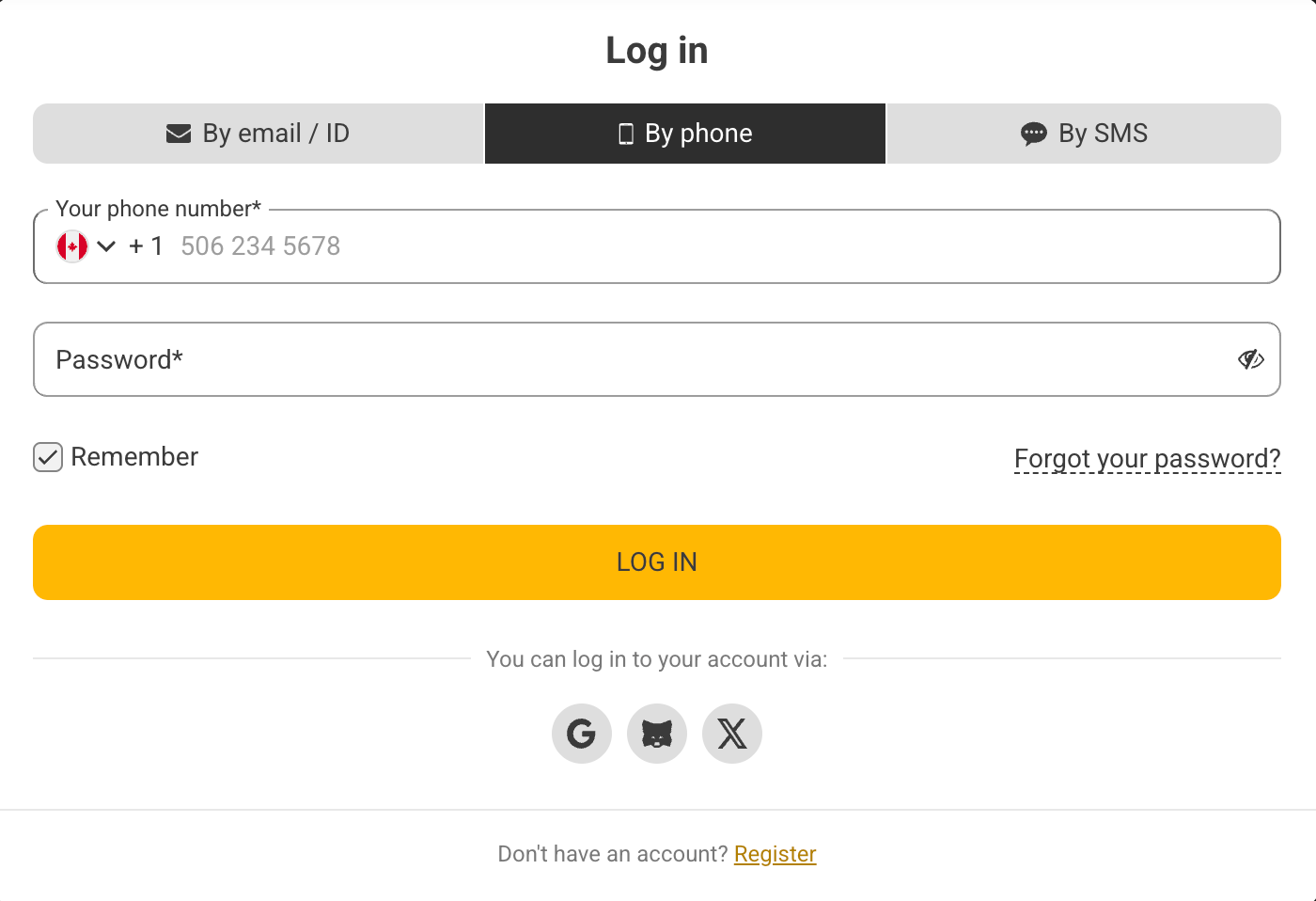 Melbet login page with secure account access